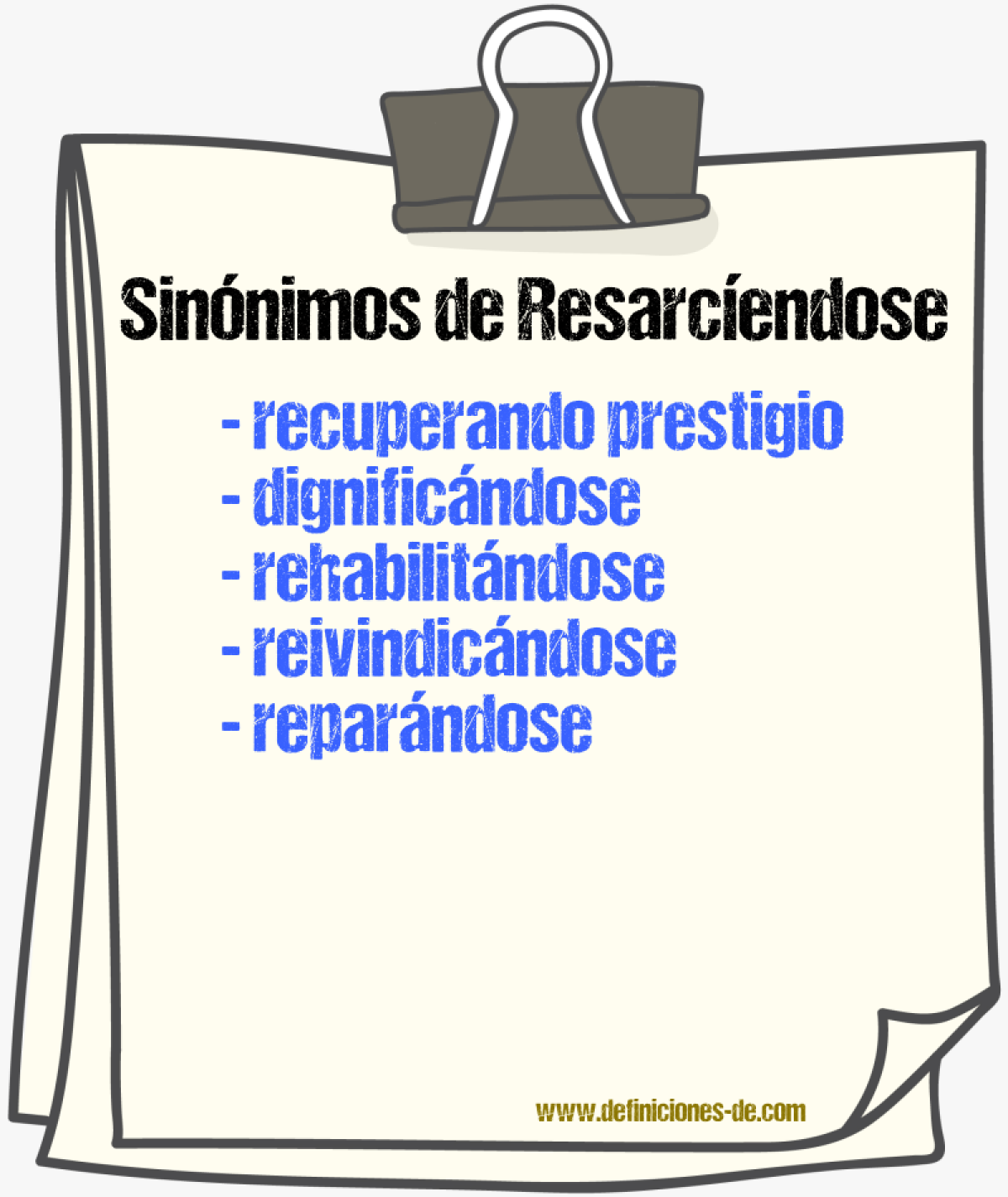 Sinónimos de resarcíendose