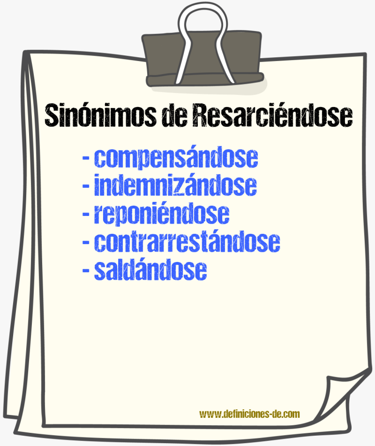 Sinónimos de resarciéndose