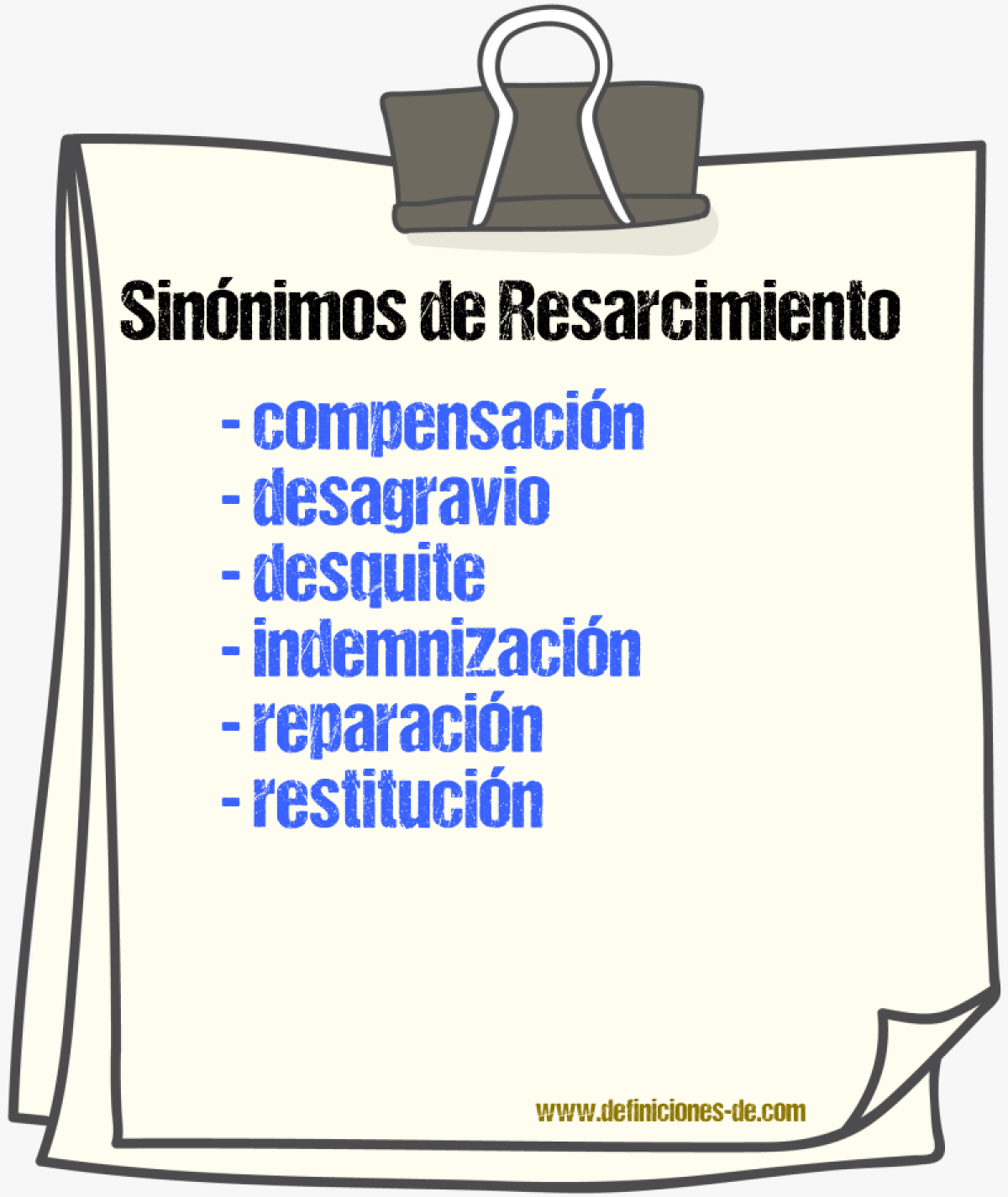 Sinnimos de resarcimiento