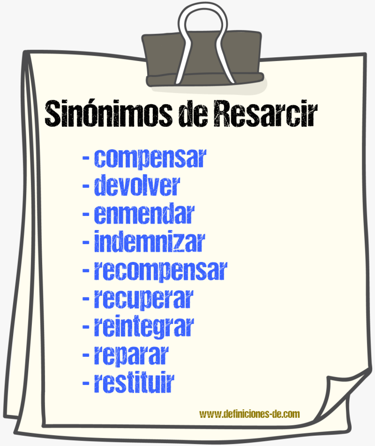 Sinnimos de resarcir