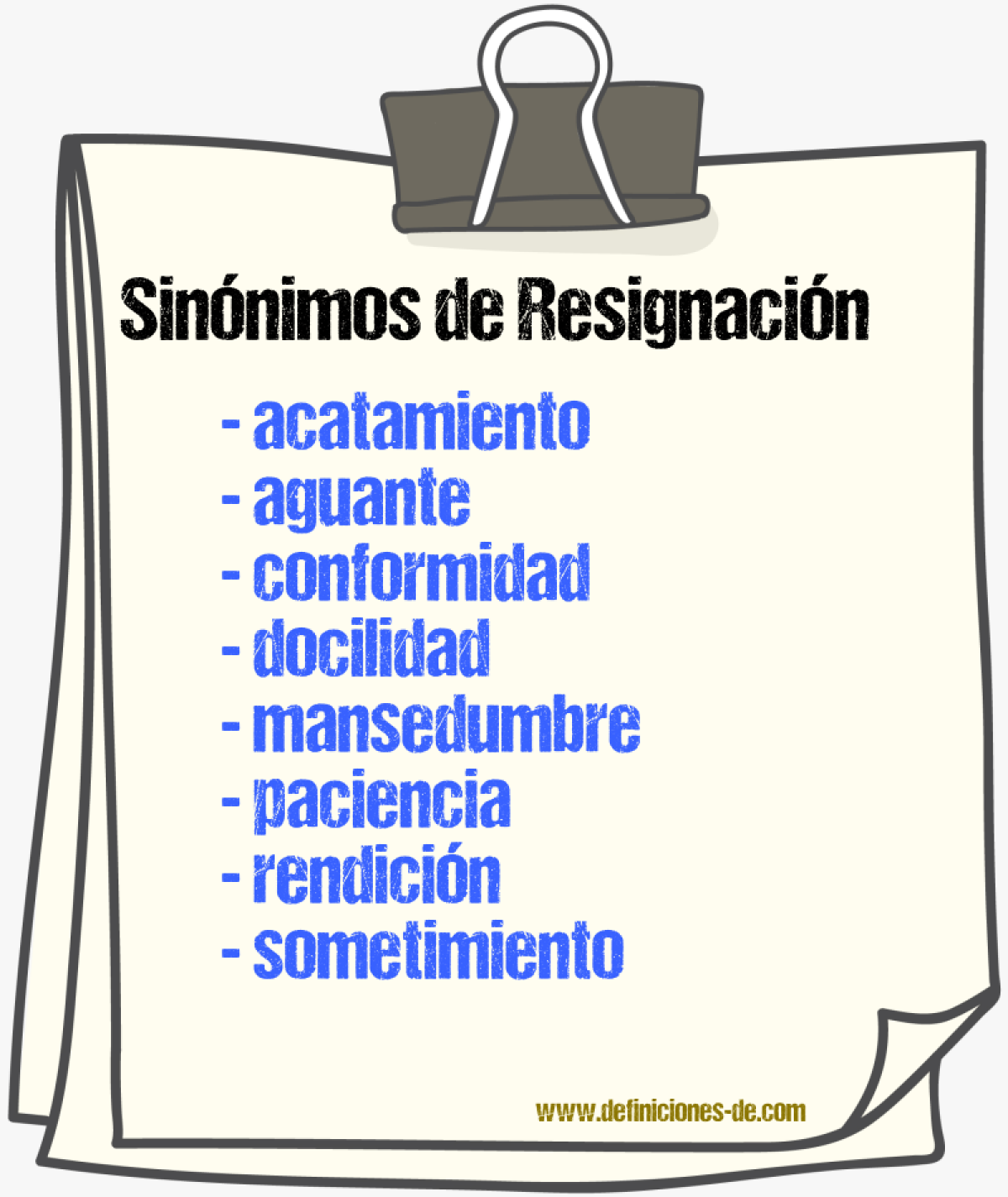 Sinnimos de resignacin