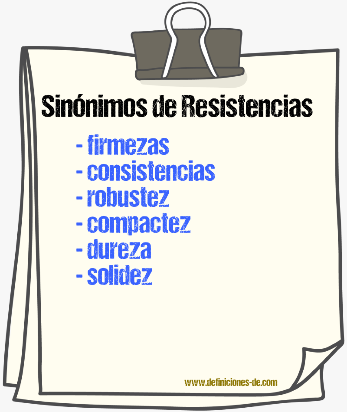 Sinónimos de resistencias