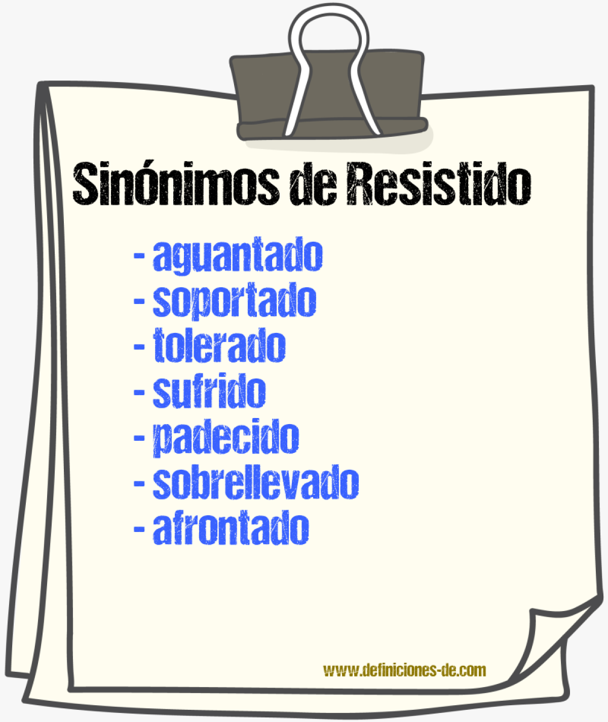 Sinónimos de resistido