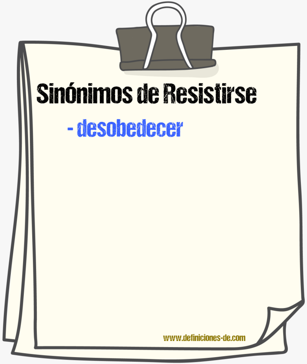 Sinnimos de resistirse