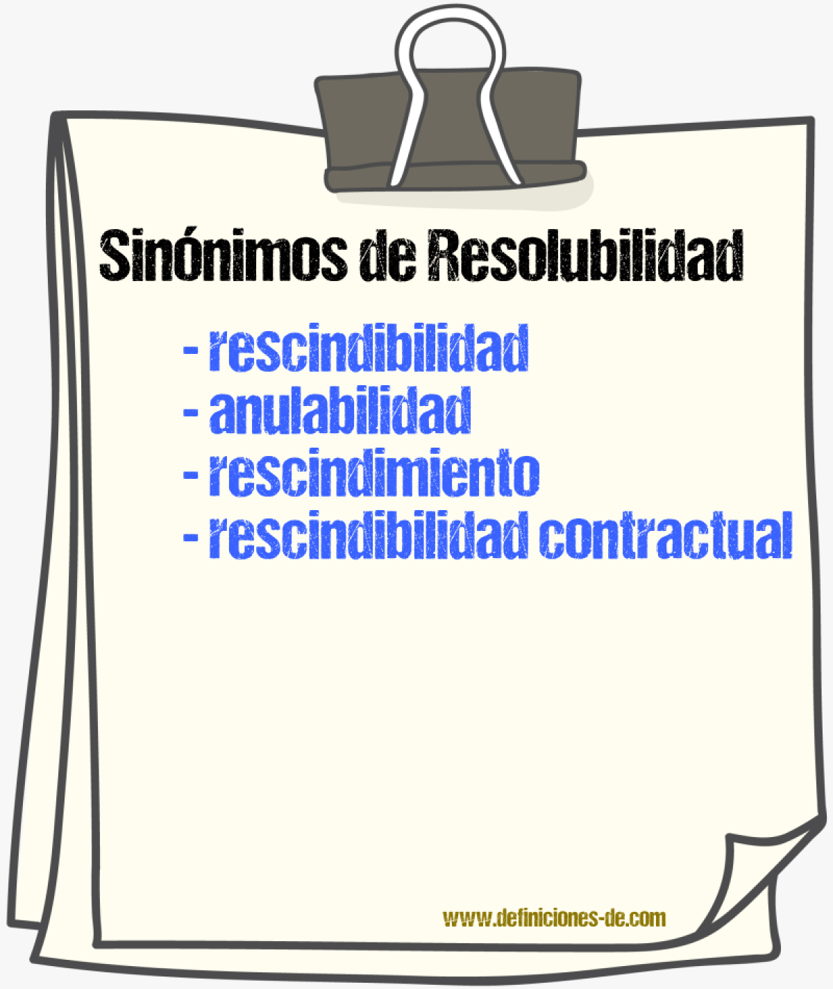 Sinónimos de resolubilidad