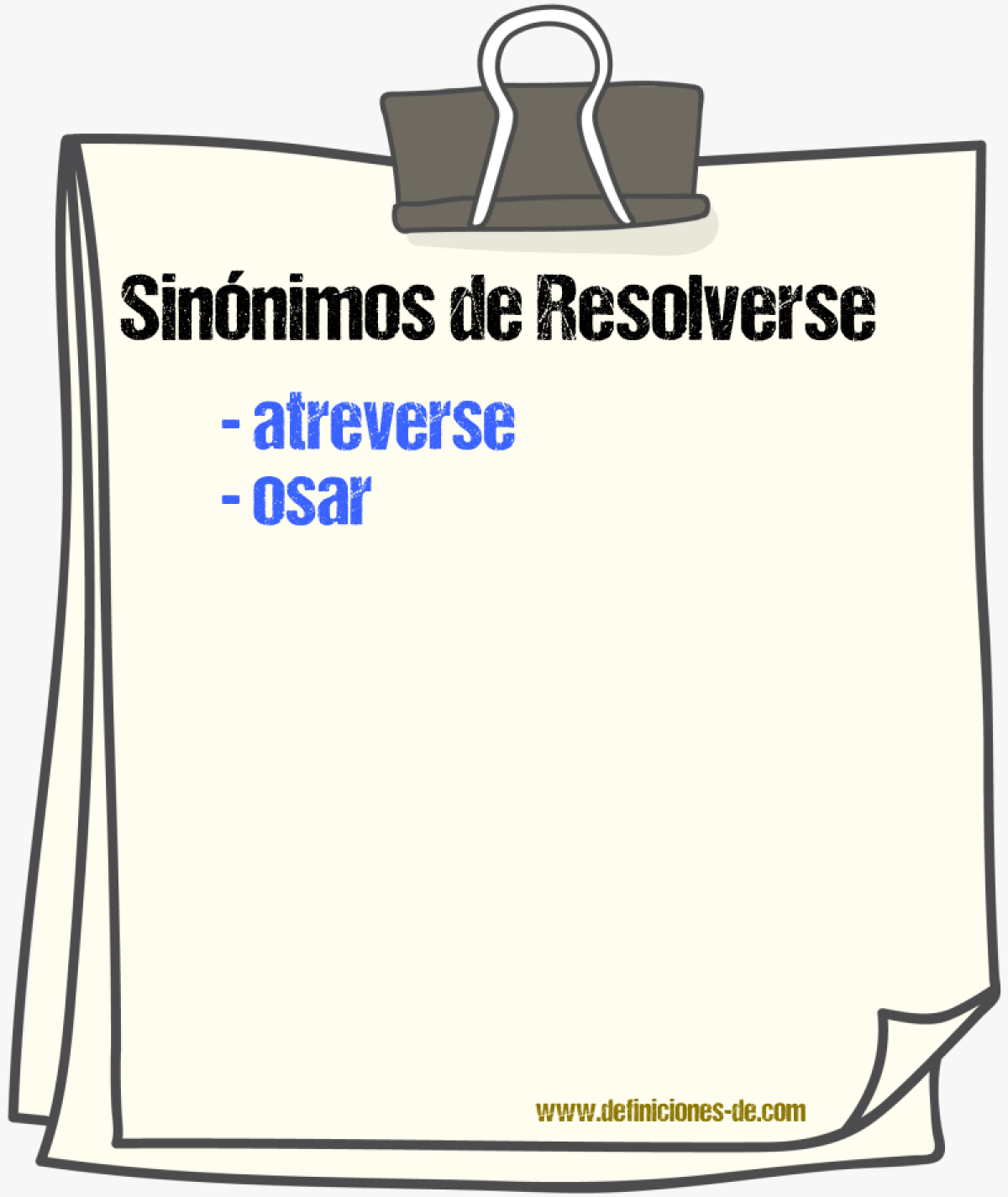 Sinnimos de resolverse