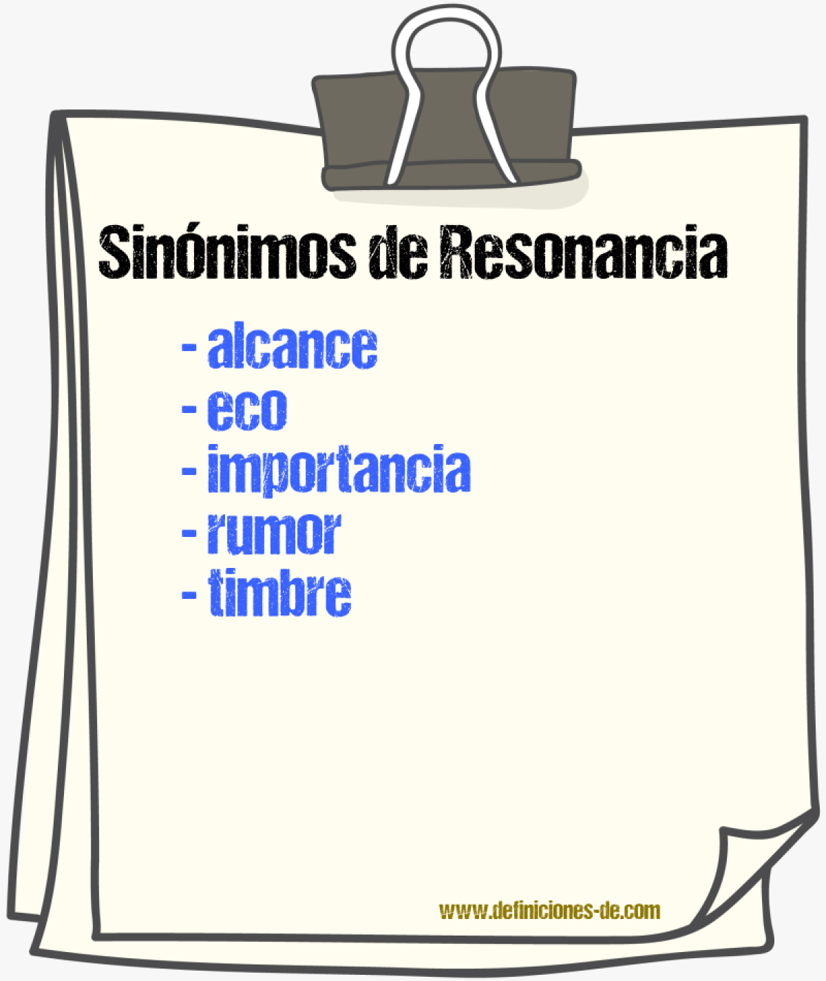 Sinnimos de resonancia