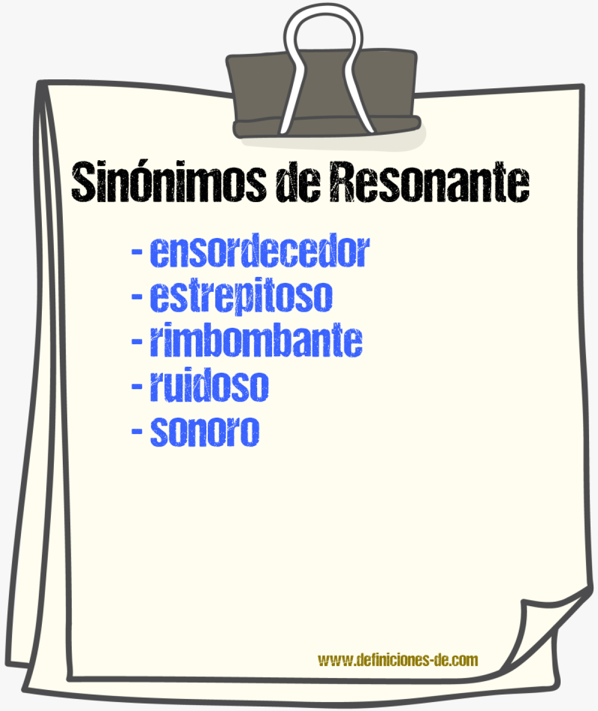 Sinnimos de resonante