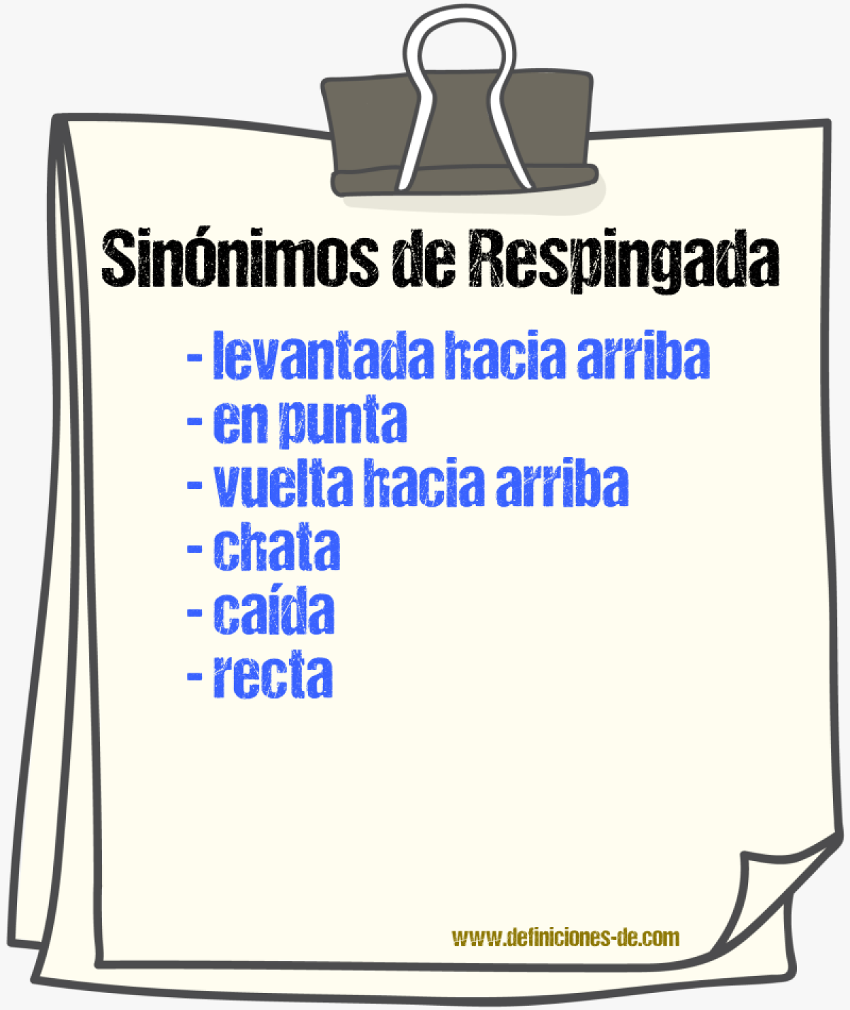 Sinónimos de respingada