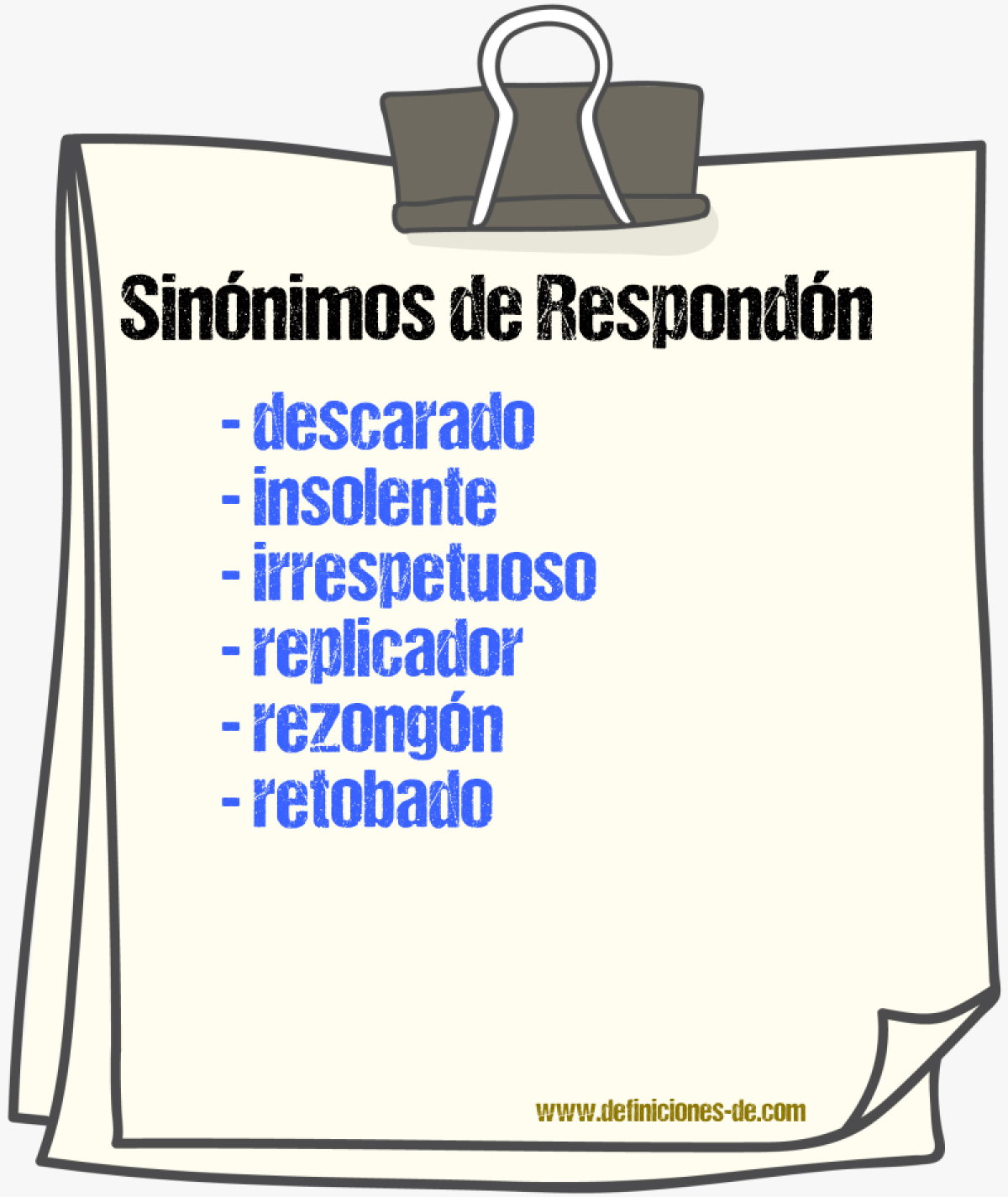 Sinnimos de respondn