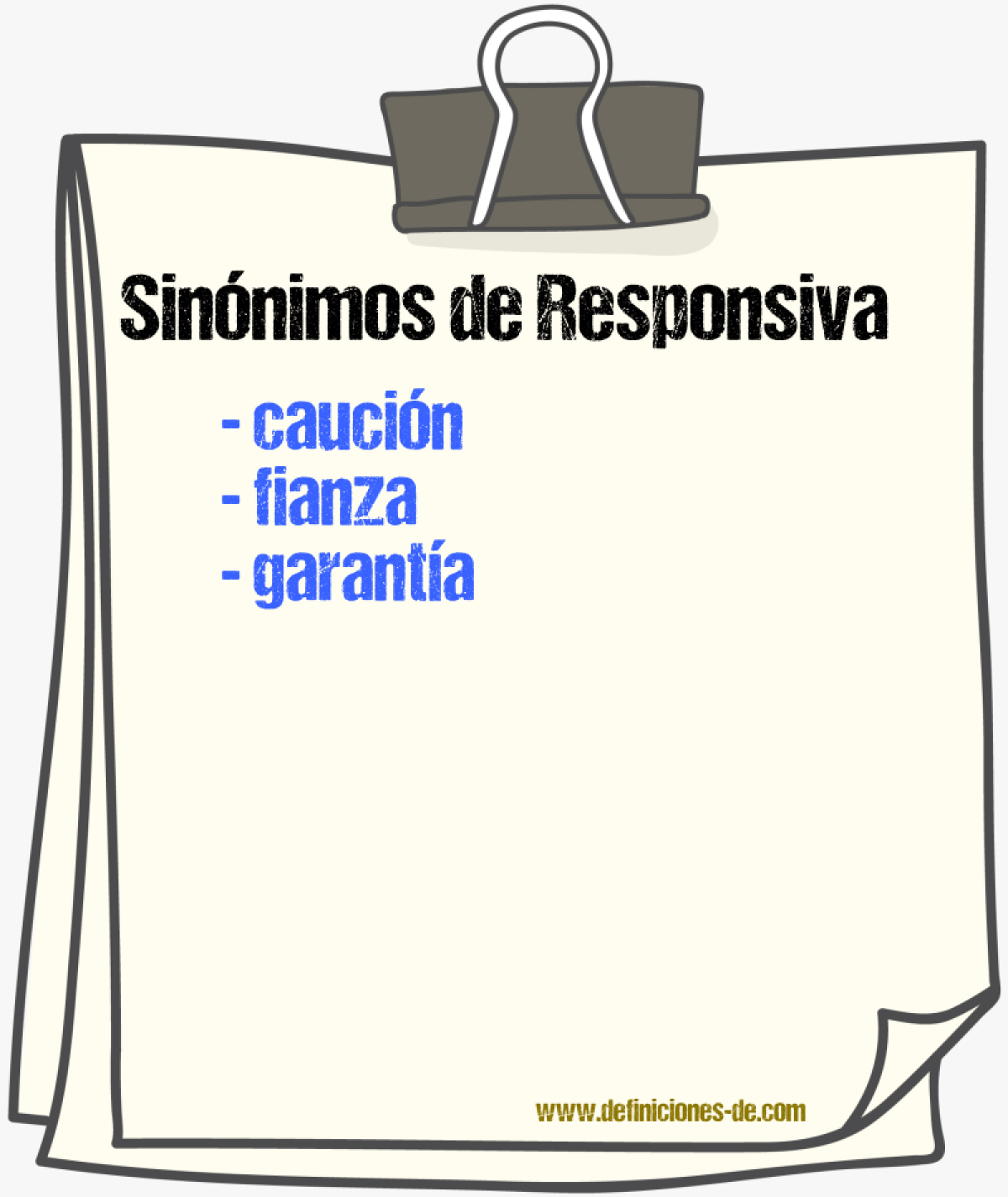 Sinnimos de responsiva