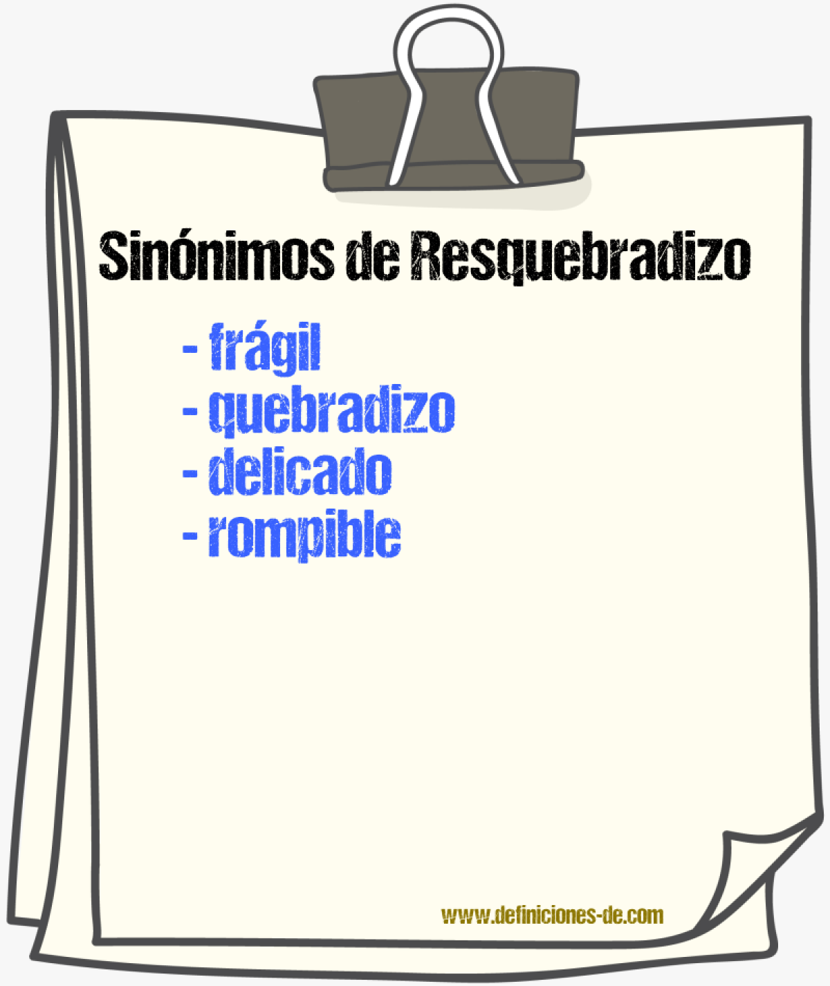 Sinnimos de resquebradizo