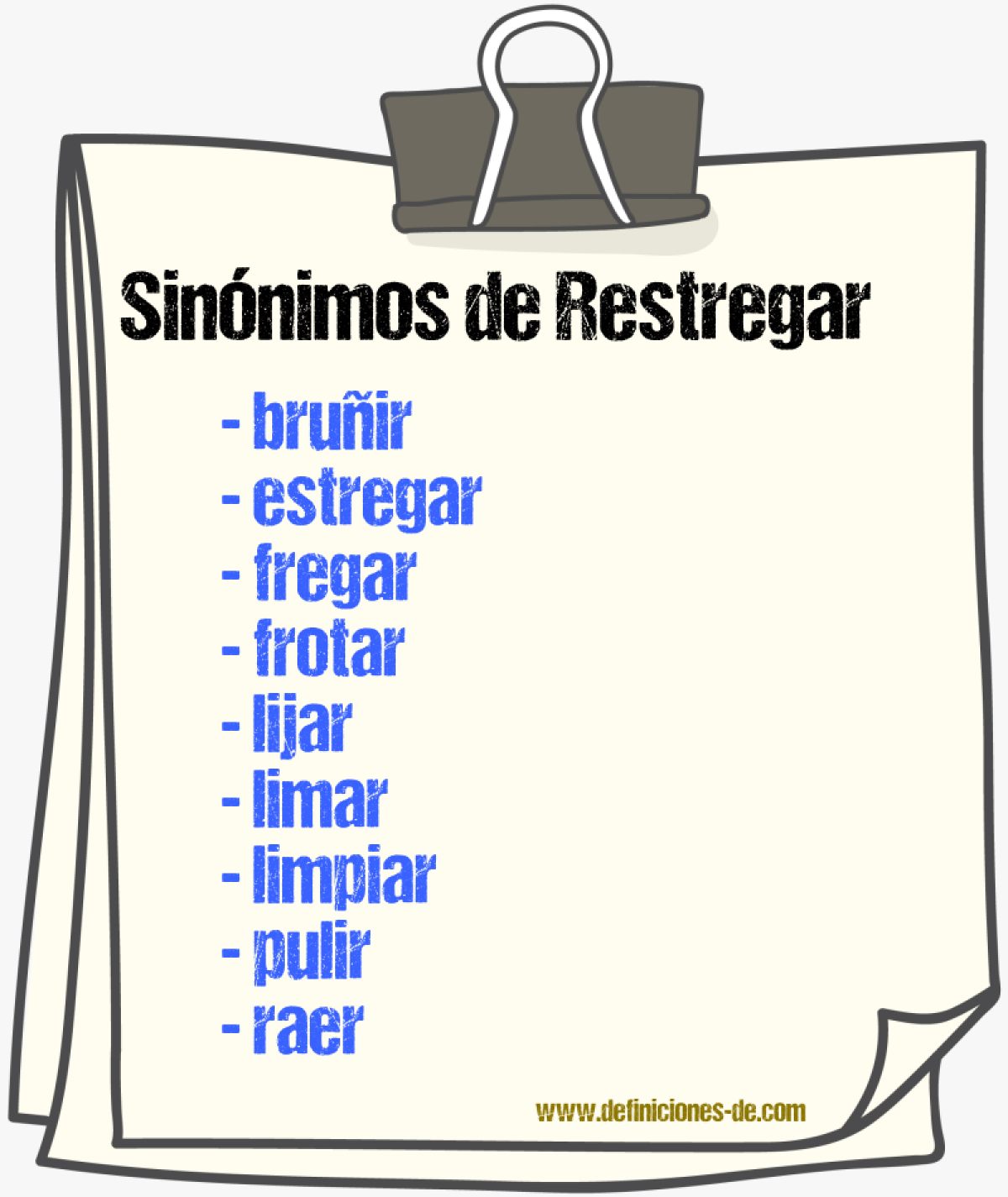 Sinnimos de restregar