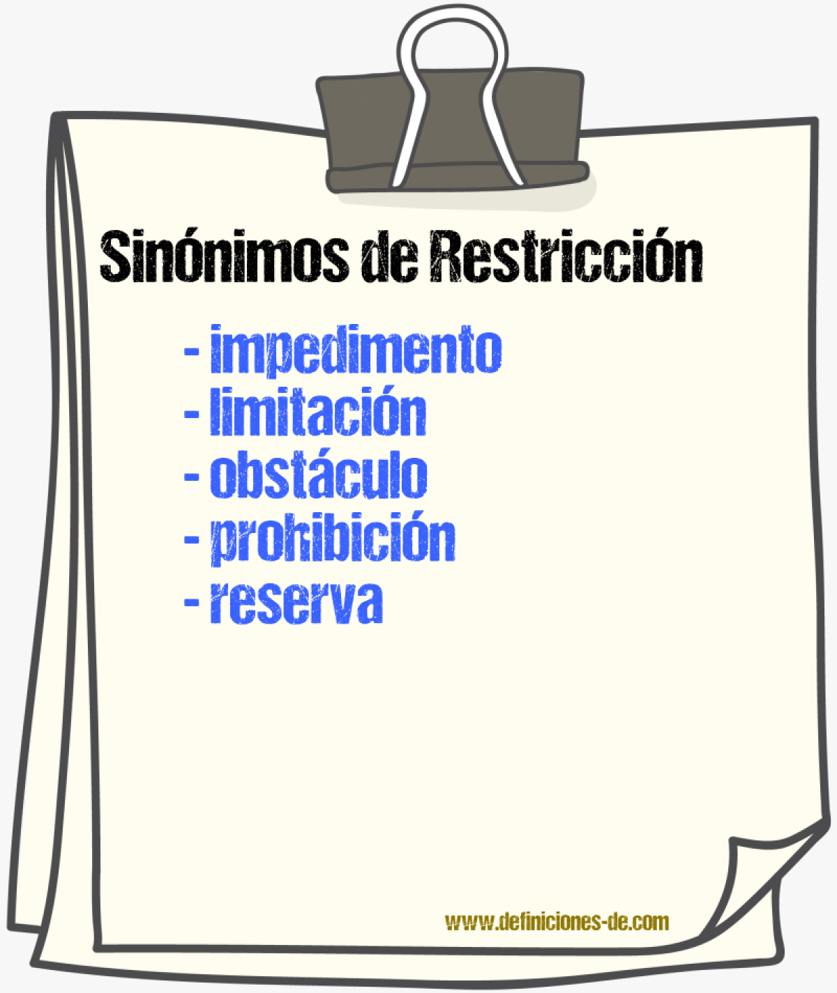 Sinnimos de restriccin