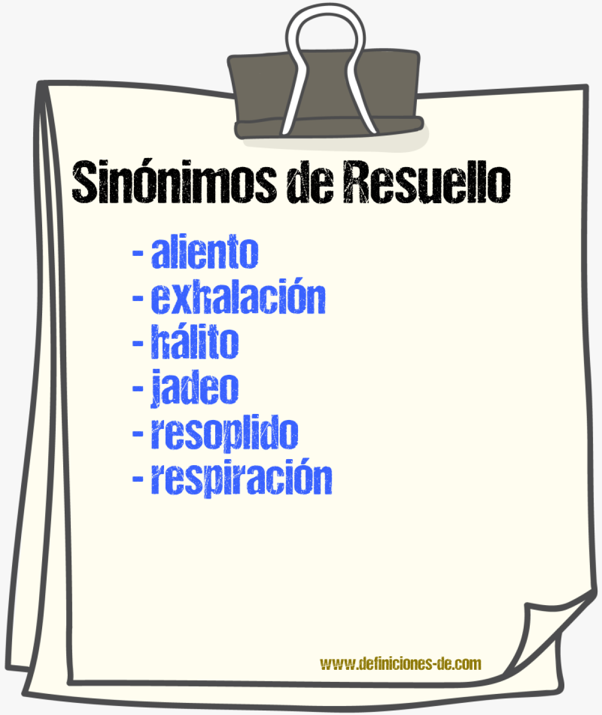 Sinnimos de resuello