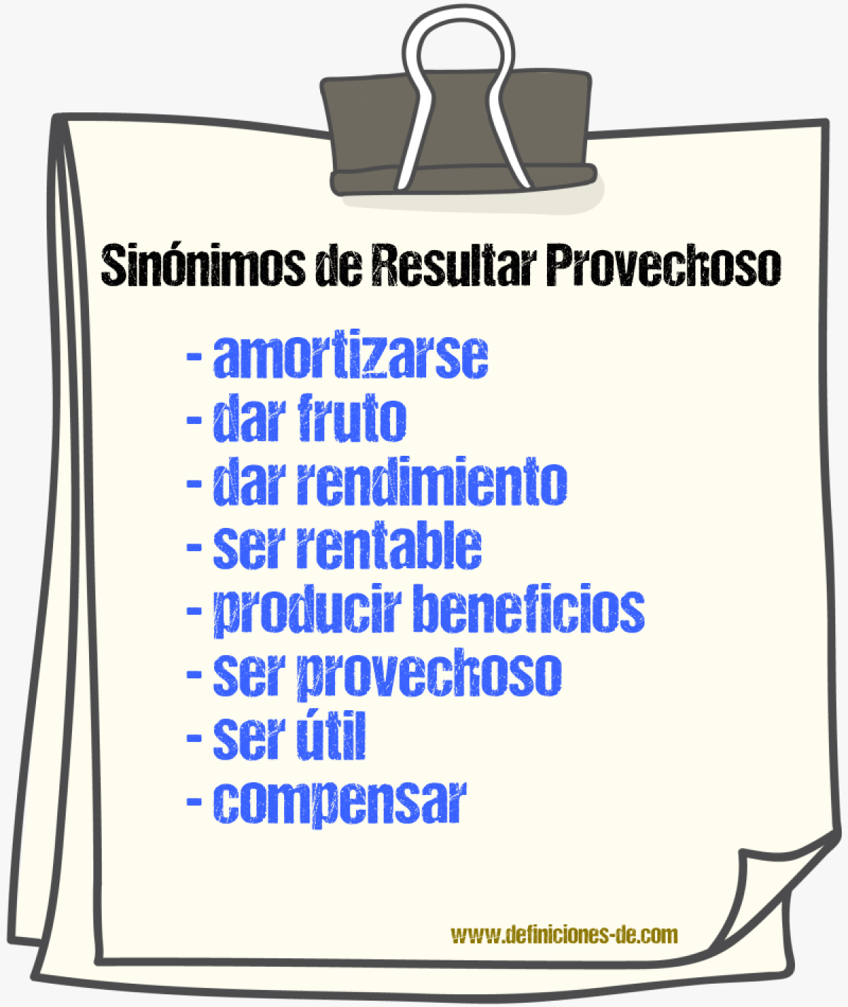 Sinónimos de resultar provechoso