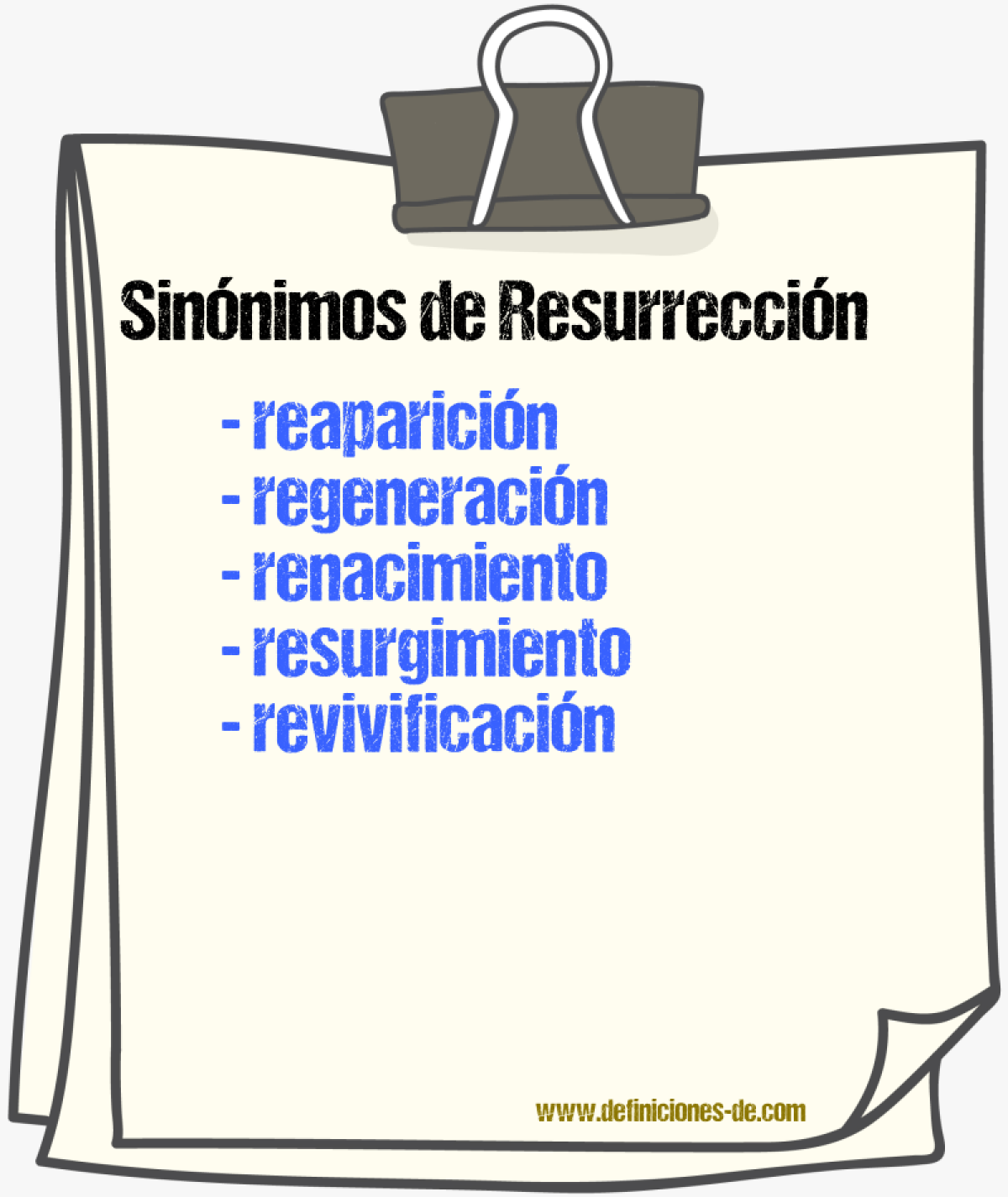 Sinnimos de resurreccin