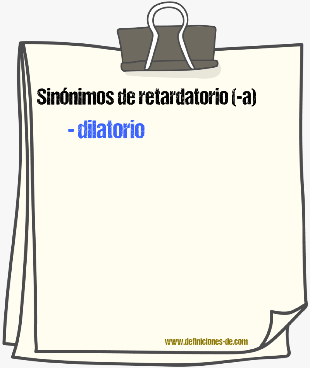 Sinnimos de retardatorio