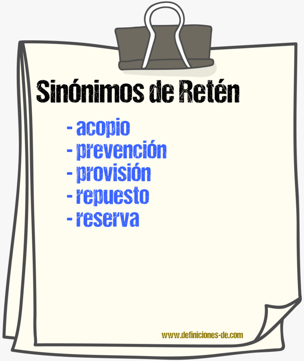 Sinnimos de retn