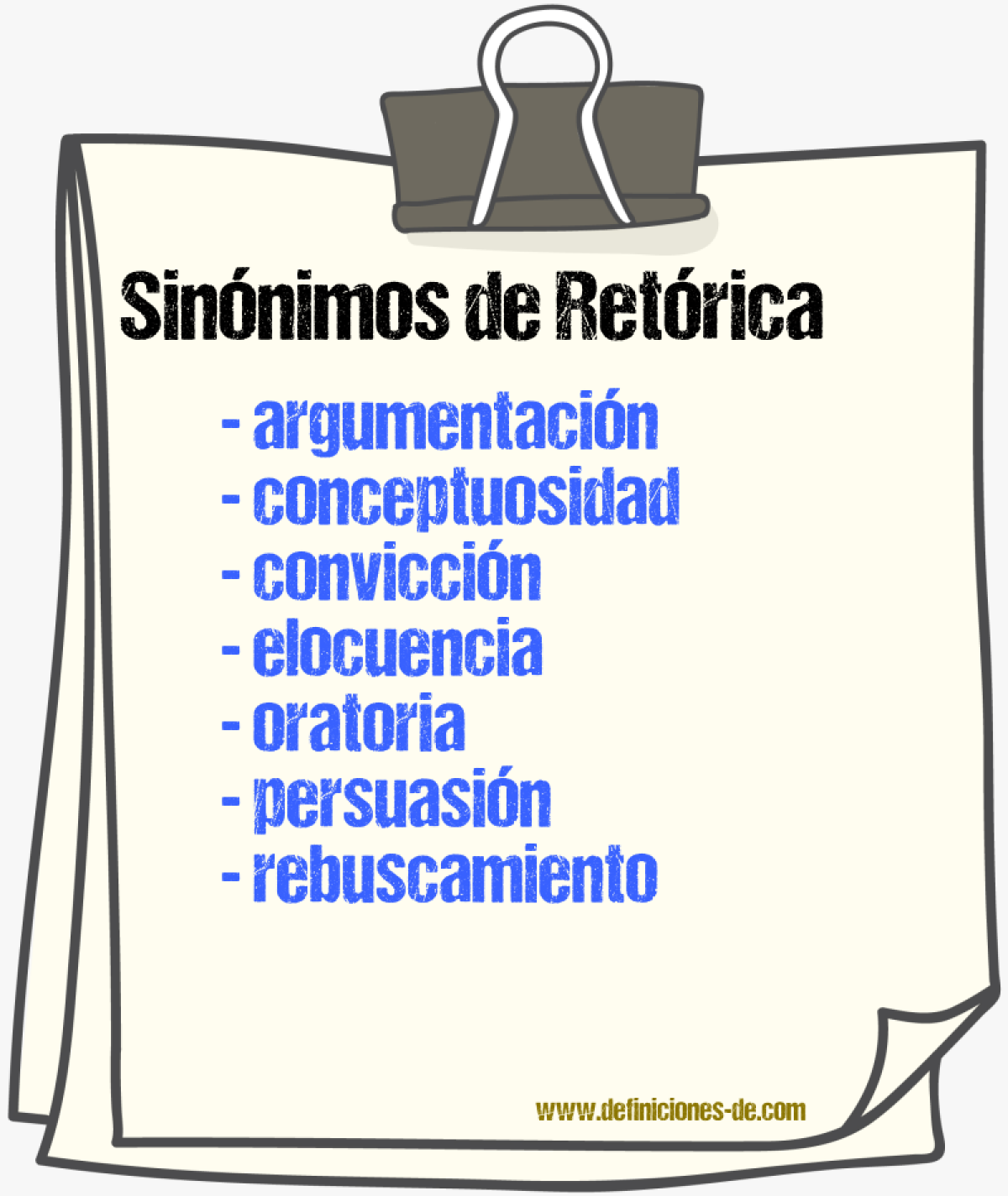 Sinónimos de retórica