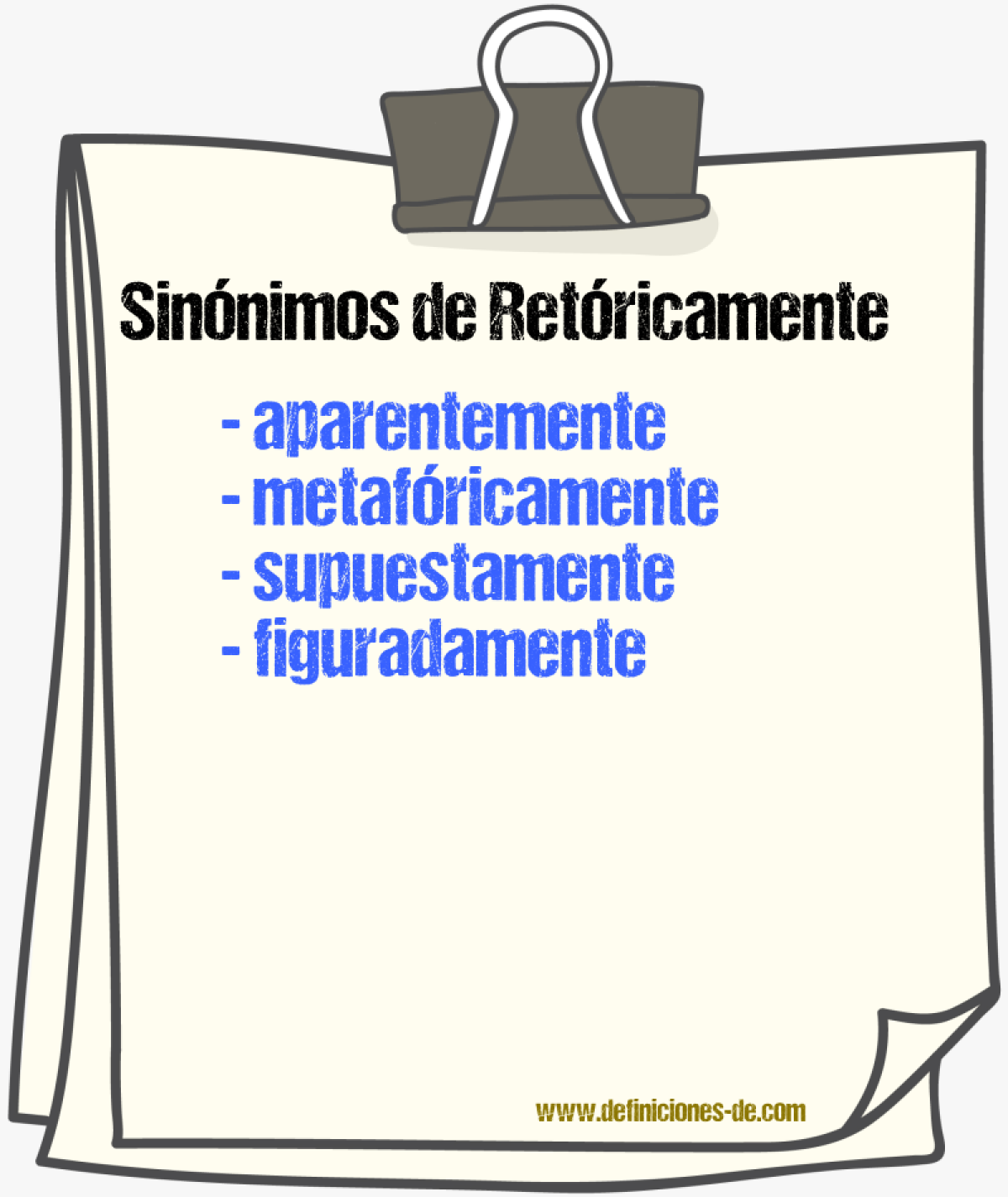 Sinnimos de retricamente