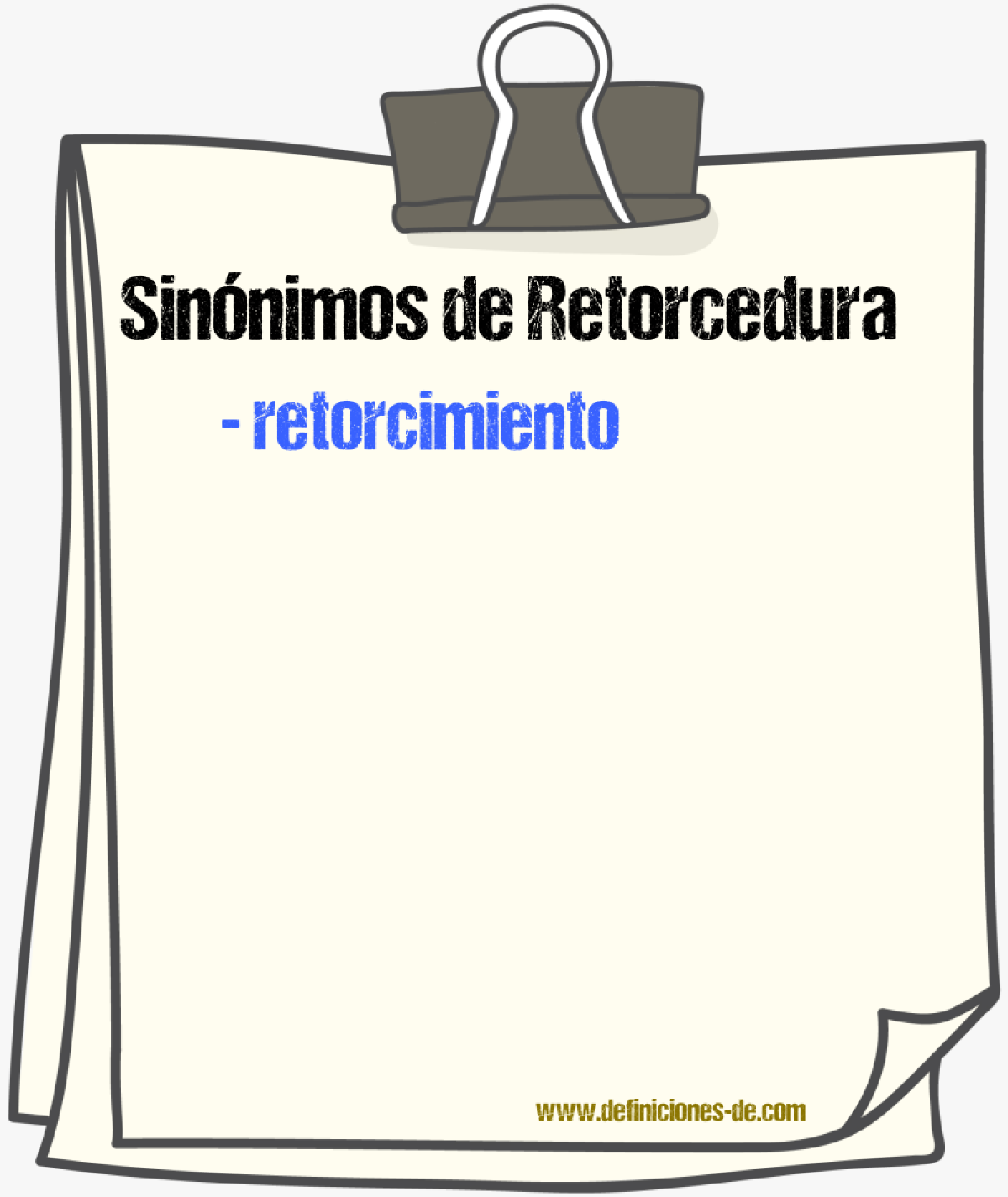 Sinnimos de retorcedura