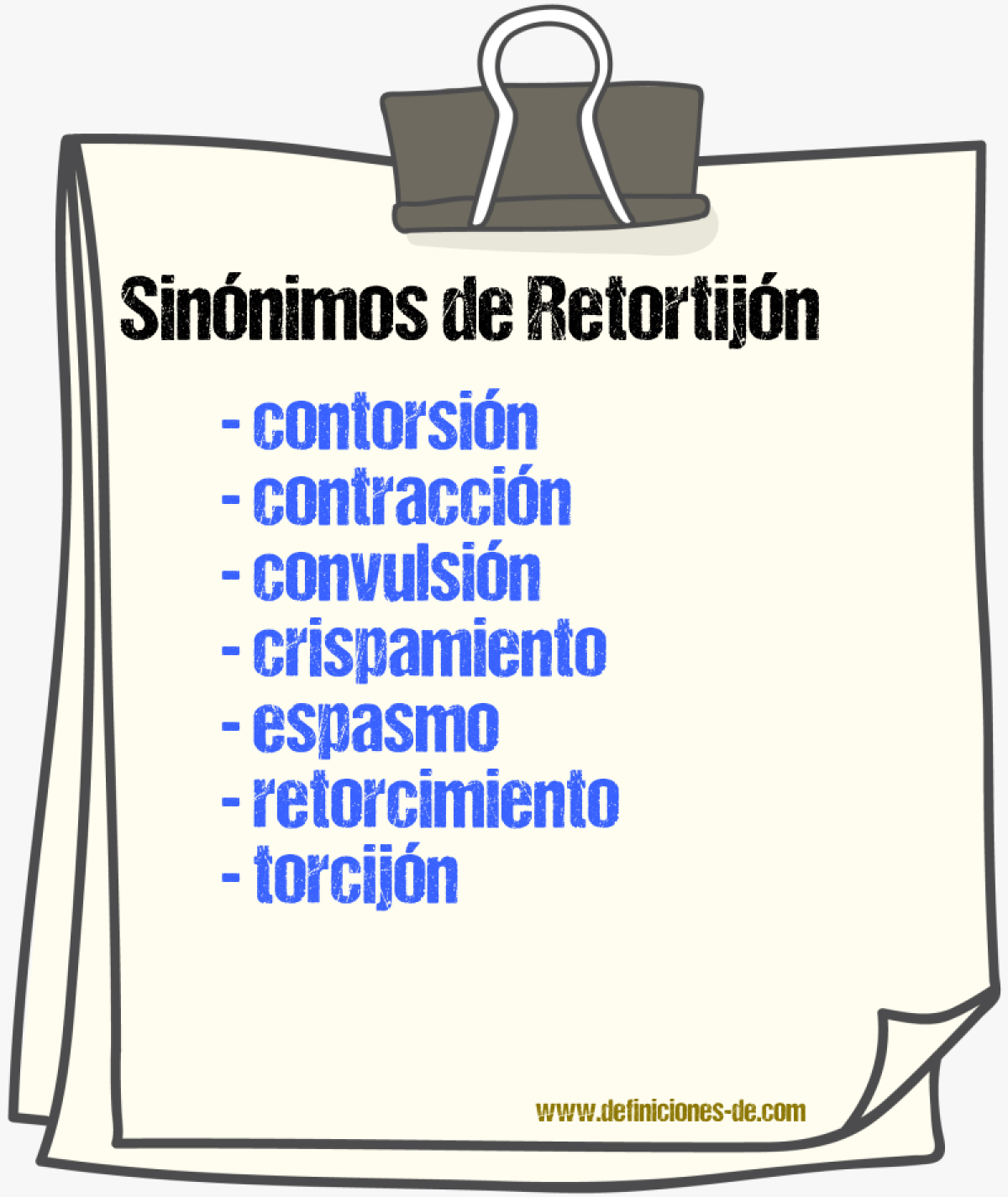 Sinnimos de retortijn