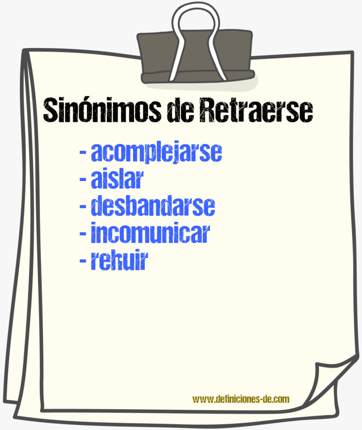 Sinnimos de retraerse