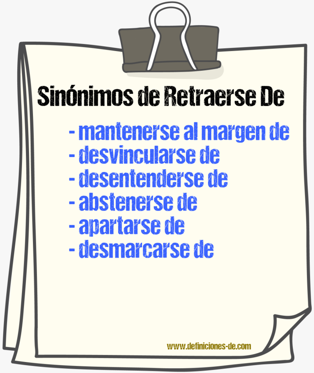 Sinónimos de retraerse de
