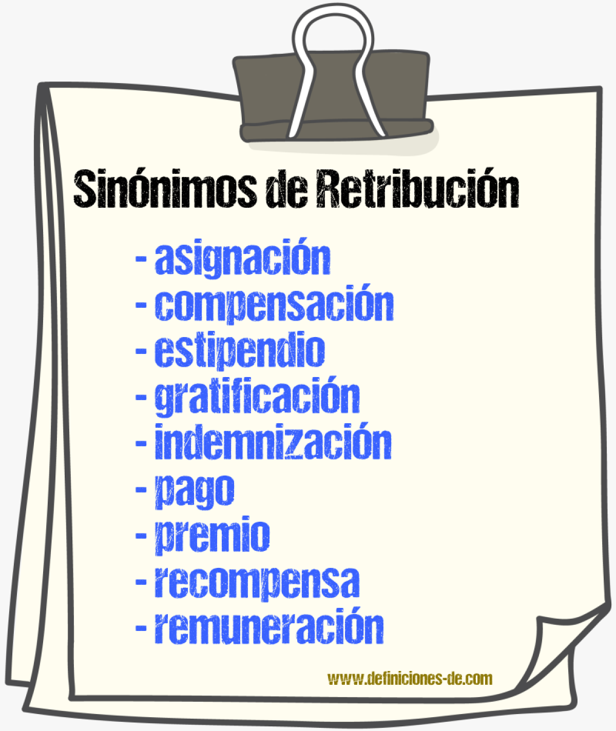 Sinnimos de retribucin