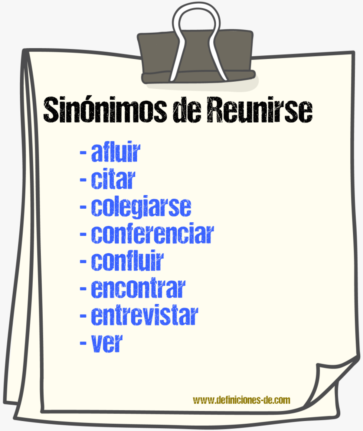 Sinnimos de reunirse