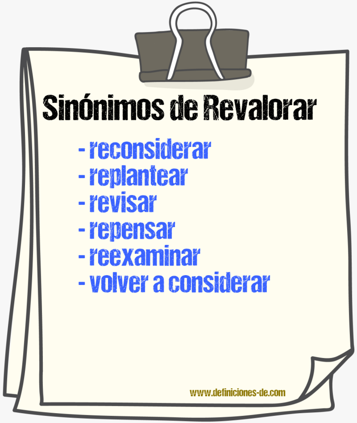 Sinónimos de revalorar