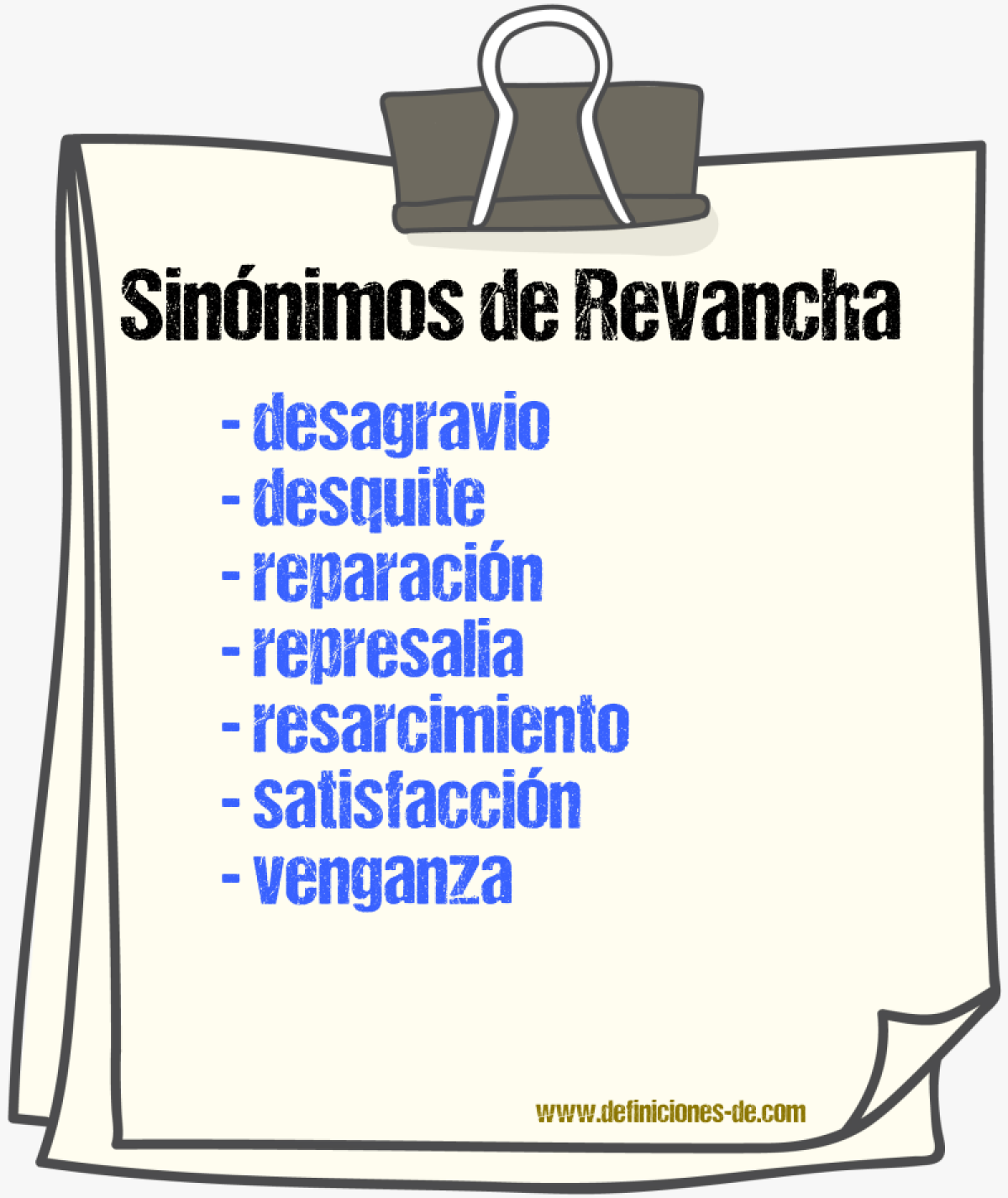 Sinnimos de revancha