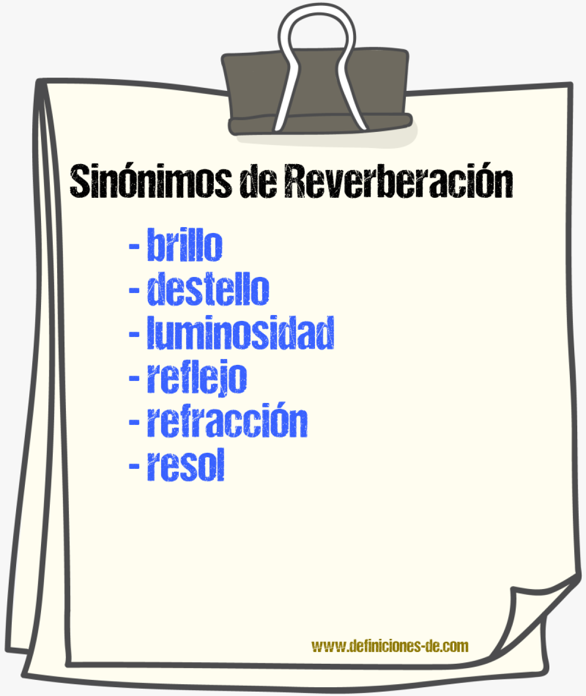 Sinnimos de reverberacin