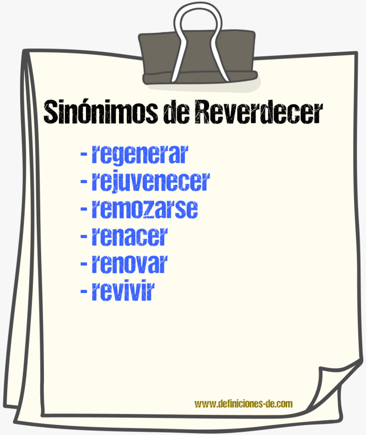 Sinnimos de reverdecer