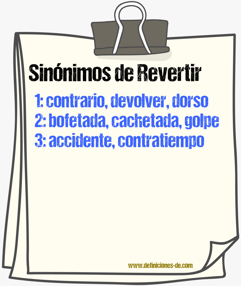 Sinnimos de revertir