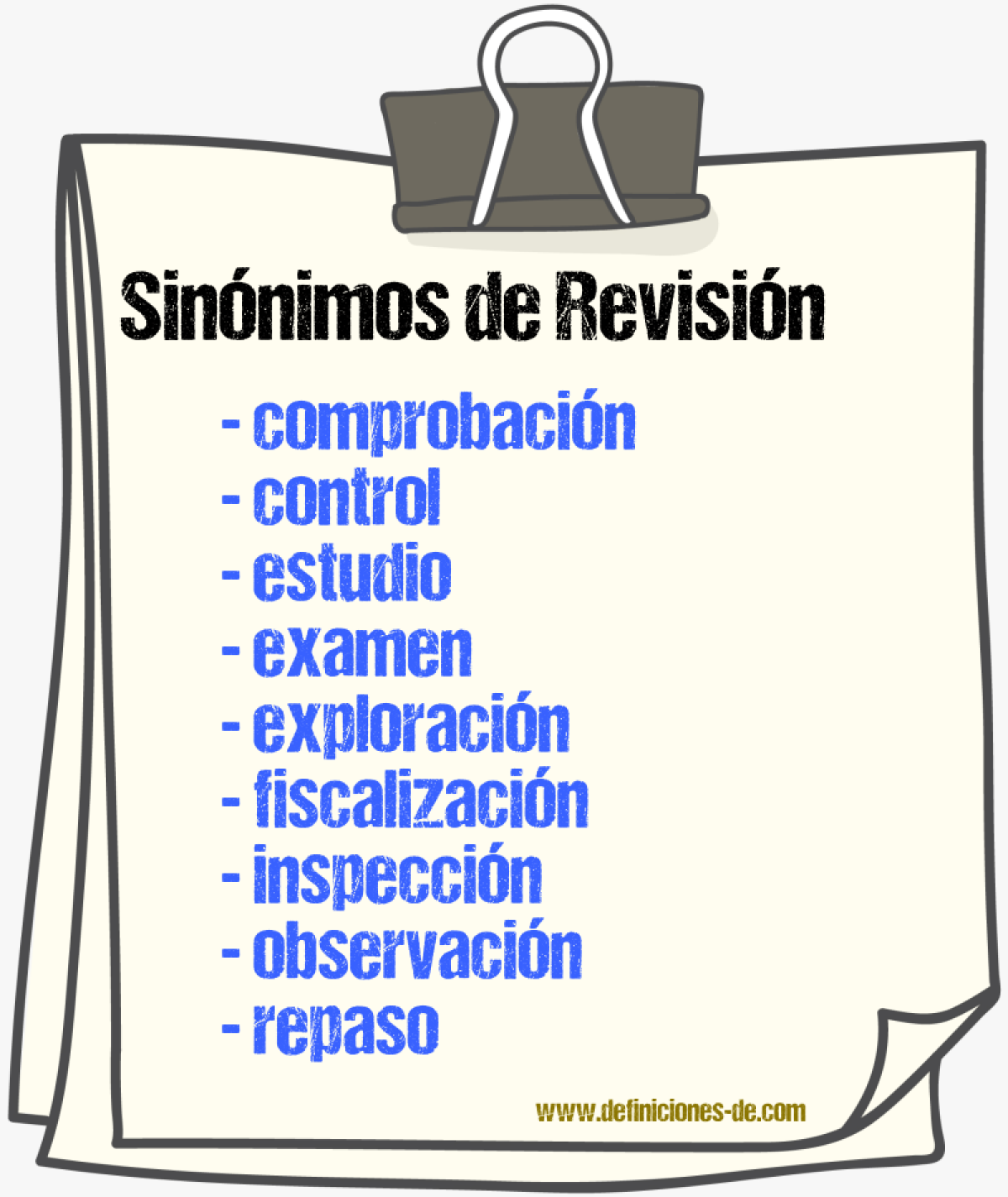 Sinnimos de revisin