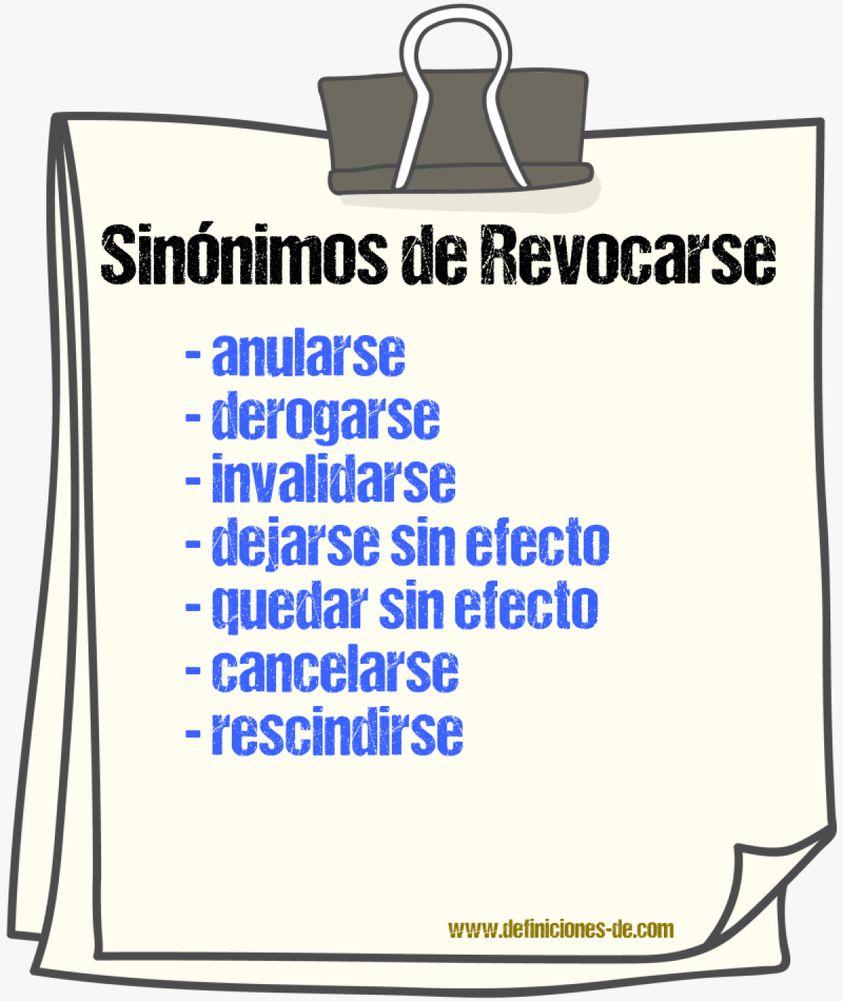 Sinónimos de revocarse
