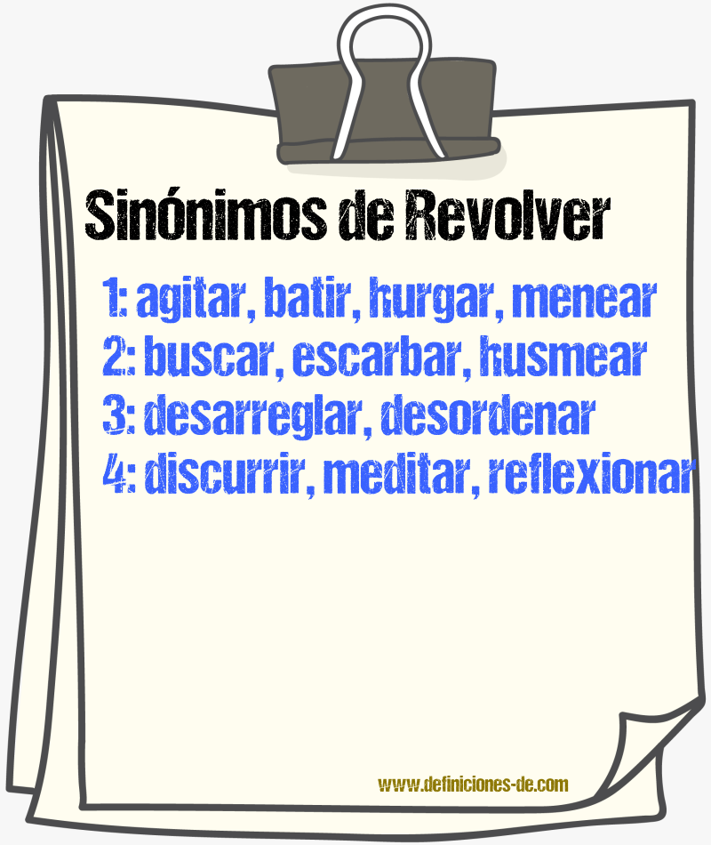 Sinnimos de revolver