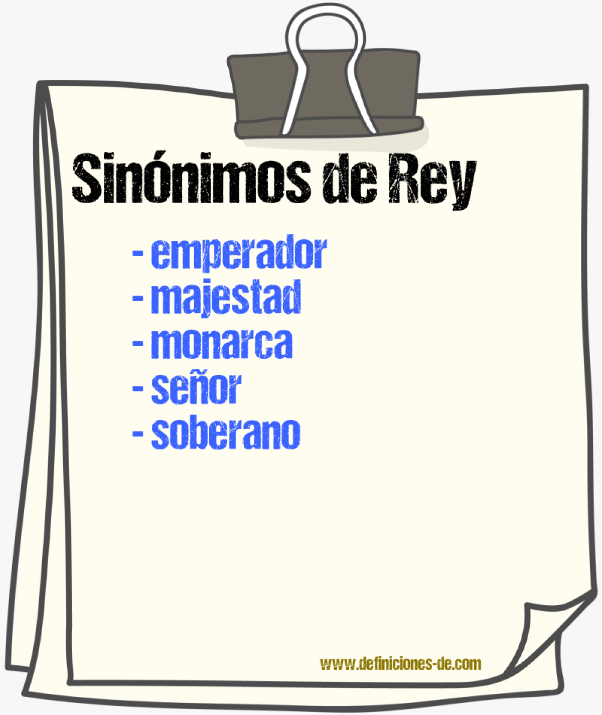 Sinnimos de rey