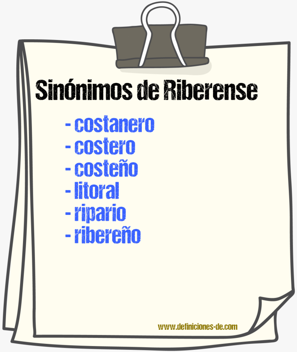 Sinnimos de riberense