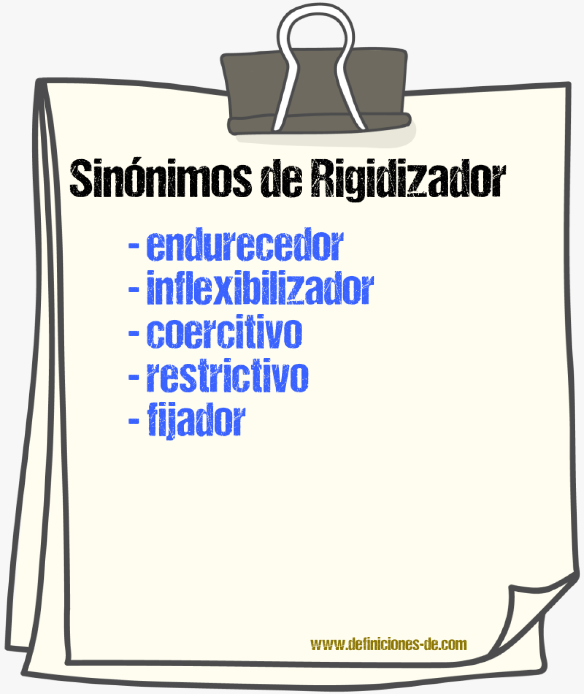 Sinónimos de rigidizador