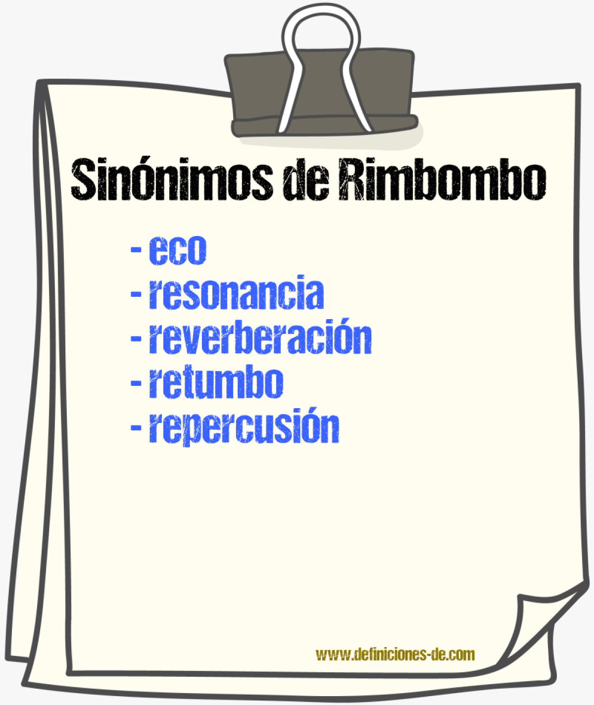 Sinnimos de rimbombo