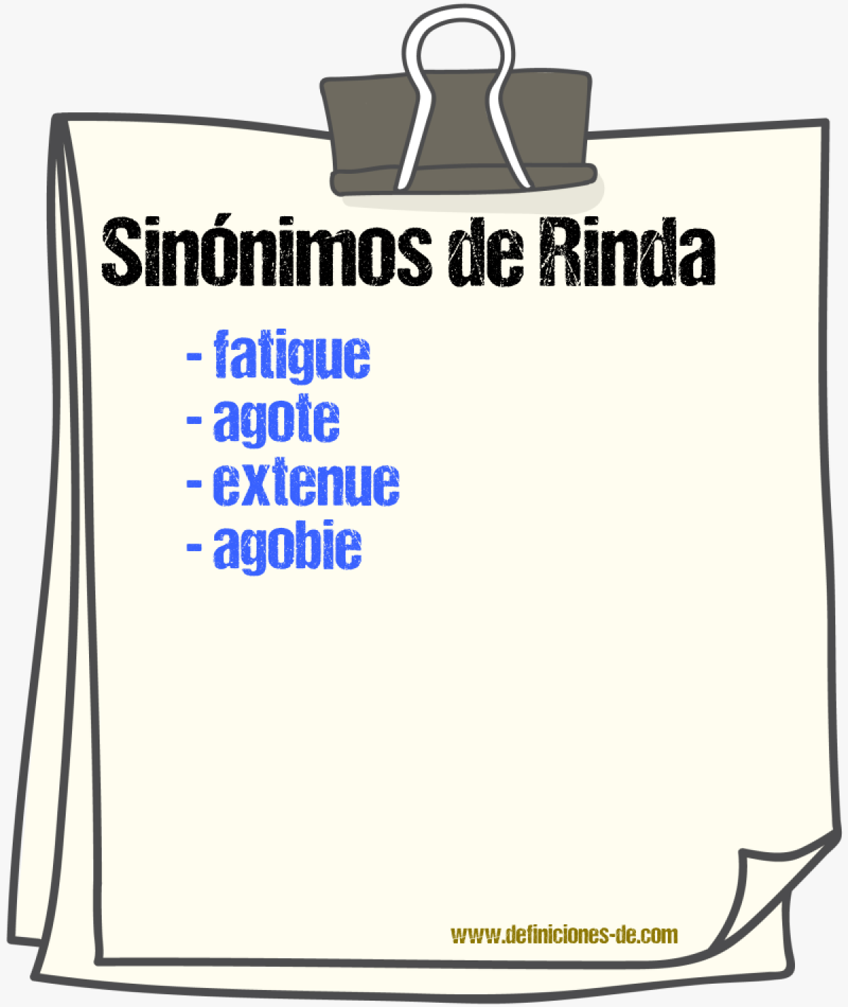 Sinónimos de rinda