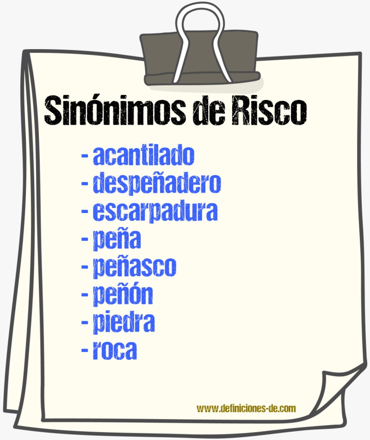 Sinnimos de risco