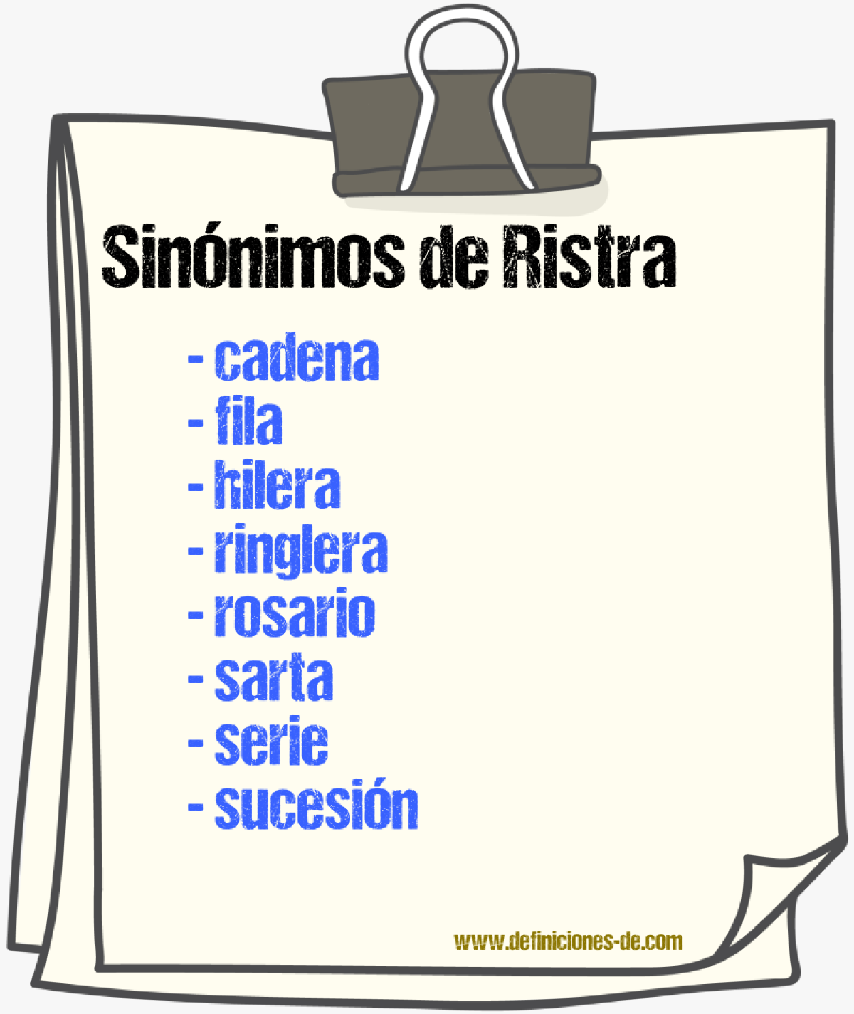 Sinnimos de ristra