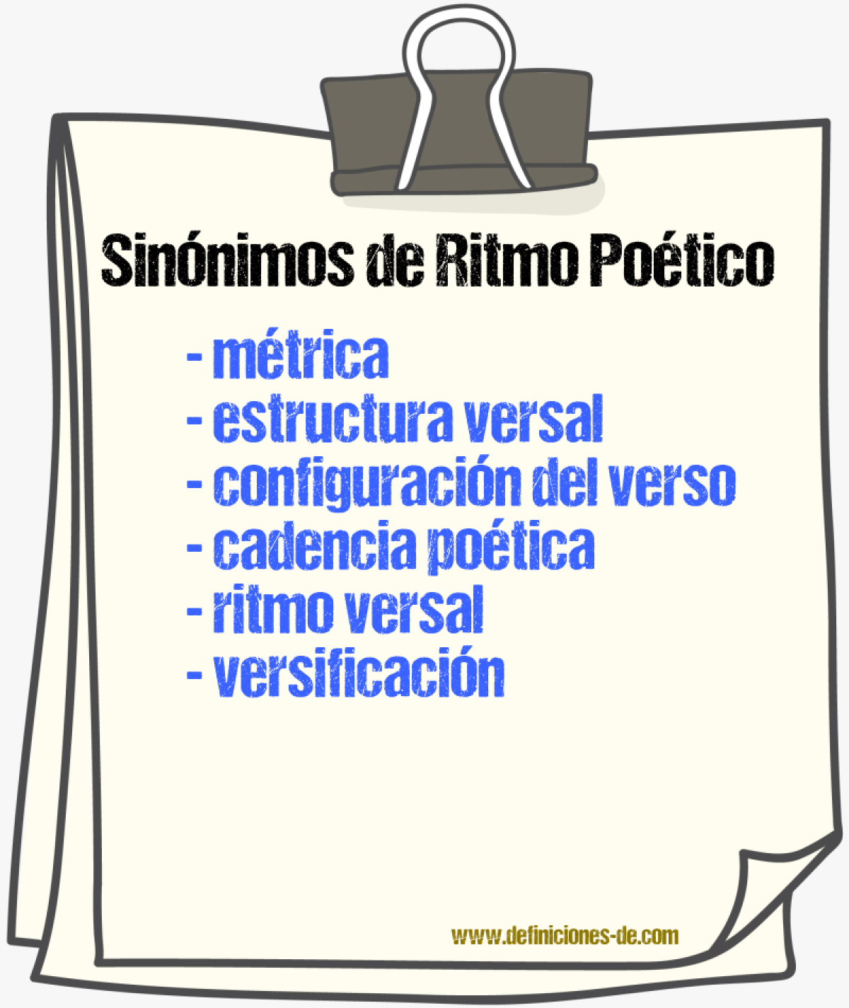 Sinónimos de ritmo poético