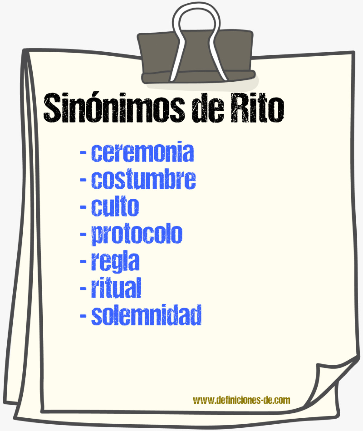 Sinnimos de rito