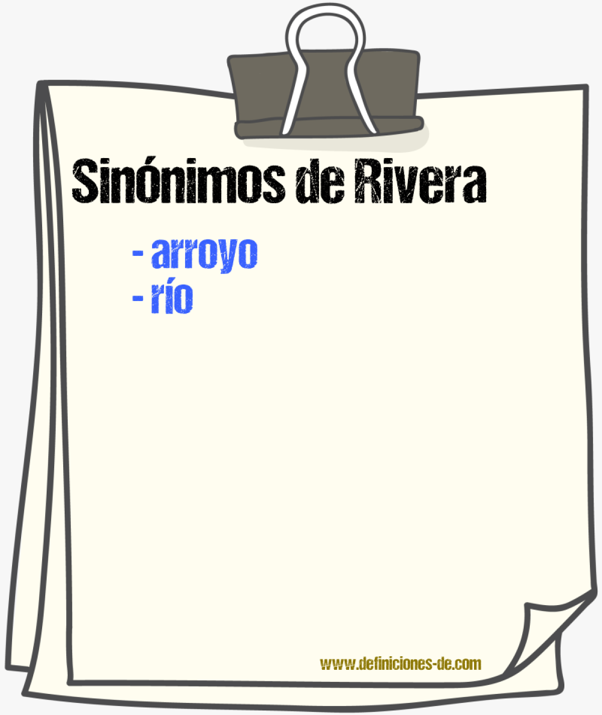 Sinnimos de rivera