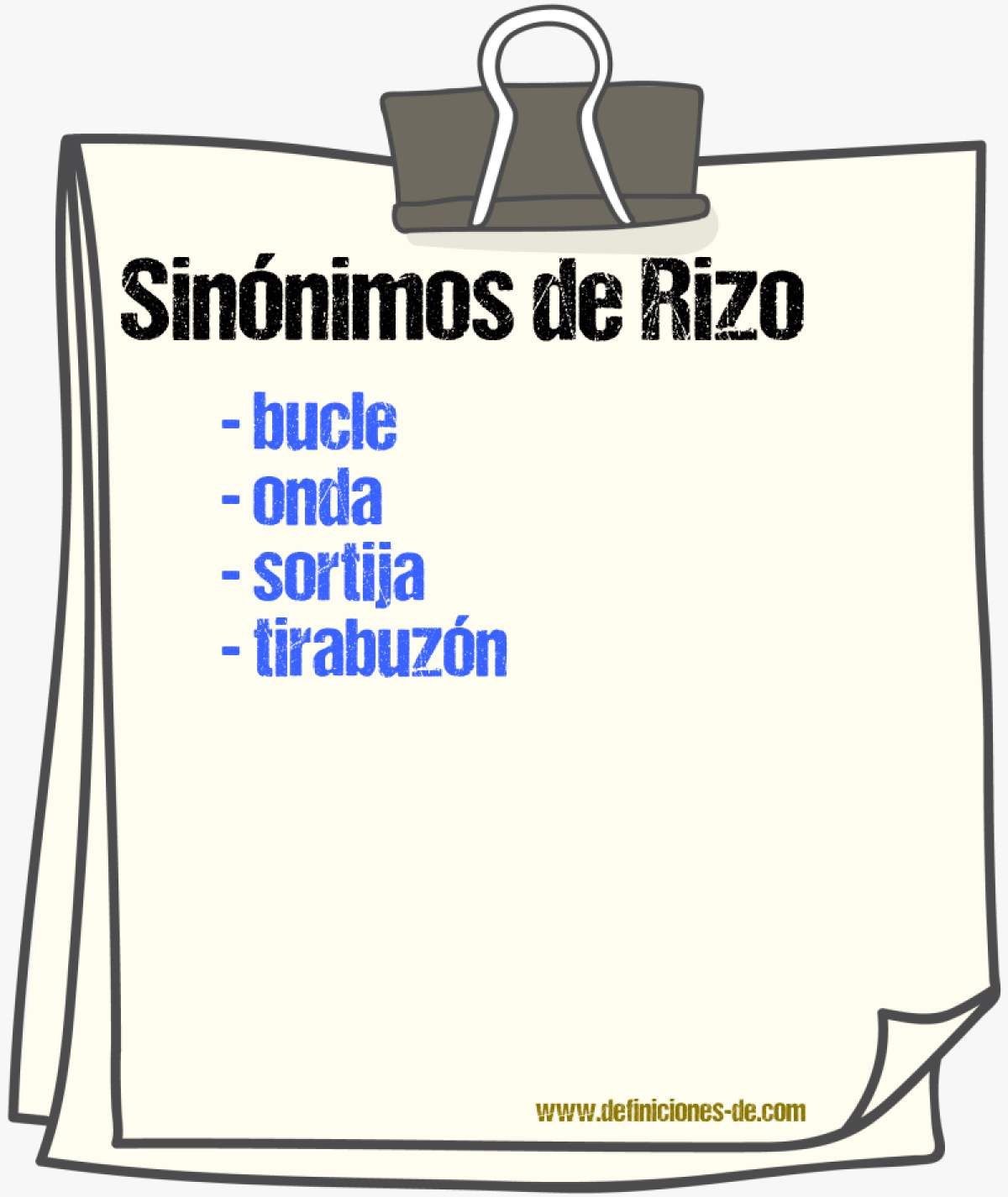 Sinnimos de rizo